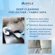 Highest 5 Stars rated Allergic, Baby, Pet &amp; Eco-Friendly Deep Cleaning For Leather/ Fabric Sofa - Airple Aircon