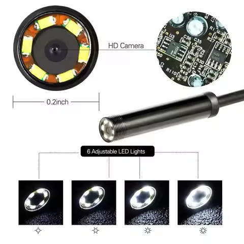 3 in 1 408P/720P/1080P Inspection Camera LED Light Universal Borescope IP67 Waterproof Endoscope Pip