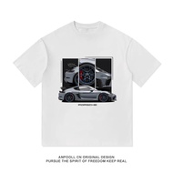 2025 Gildan gift short sleeve for Men Porsche 718 Sports Car Modified Culture Gt4rs Cayman Printed S