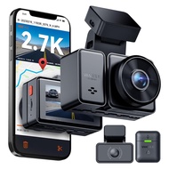 Vantrue E2 Dual กล้อง กล้องติดรถยนต์ 2.7K+2.7K หน้า-หลัง vision กลางคืน IR ควบคุมเสียง WiFi GPS ระบบ