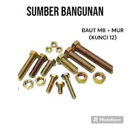 M8 BOLT AND NUT (12 KEY) M8 YELLOW BOLT/ PRICE LISTED PER 1 piece