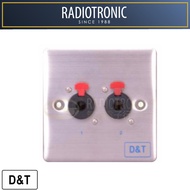 D&T 2 X 6.3MM 1 Screw Type Plug Wall Socket MT-341