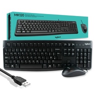 Logitech MK120 USB Keyboard Mouse - Keymouse Log Mk-120
