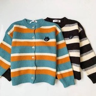 新款日本NYA Ne-Net驚訝貓保暖鎖溫時尚休閒撞色間紋開胸冷衫外套褸，簡約大方，保暖舒適，款式百搭，中意嘅歡迎Pm，thx