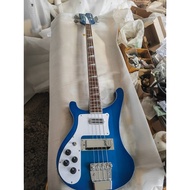 Left Handed Rickenbacker Model 4003 Electric Bass Guitar 4 String 22 Frets Two Toaster Pickups Blue Professional Guitar