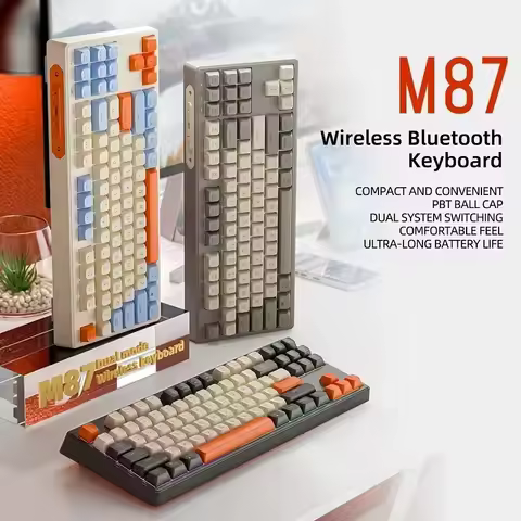 FREEWOLF M87 Keyboard-Bluetooth Wireless Dual-mode Connection,87 Keys,Game and Office Specialized