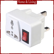 AOTO UK Universal Adapter Wall Socket Portable Extension Outlet Converter Plug Socket with On  Red Light Power Switch