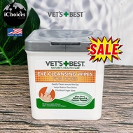 26% Sale!! EXP.12/2025 Vet’s Best _ Aloe Vera & Witch Hazel Eye Cleansing Wipes for Dogs 50 Wipes ผ้