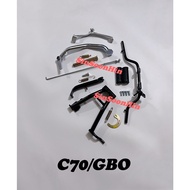 Honda GBO C70 Foot Rest Bar / Front Step Bar / Brake Pedal / Side Stand / Gear Pedal Set [COMBO]