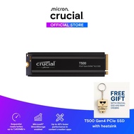 Crucial T500 1TB PCIe Gen4 NVMe M.2 SSD (with heatsink) - Genuine product