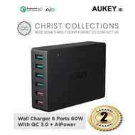 (🍀) AUKEY KEPALA CHARGER 6 PORT USB 60W QC3.0 ADAPTOR FAST CHARGING