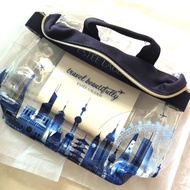 化妝袋收納包旅行包 透明 pu Estee Lauder Travel Beautifully Cosmetic Bag
