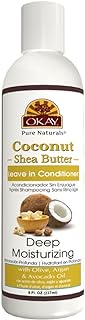 OKAY | Coconut &amp; Shea Butter Leave-In Conditioner | For All Hair Types &amp; Textures | Fortify - Strengthen - Revitalize | With Olive, Argan &amp; Avocado Oil | Free of Paraben, Silicone, Sulfate | 8. oz