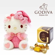 (免運費)Japan Sanrio - Hello Kitty 日版 毛絨 毛公仔 娃娃 玩偶 布偶 絲帶 粉紅 附原裝朱古力 少女心 情人節 禮物 2022 凱蒂貓 (SANRIO X GODIVA