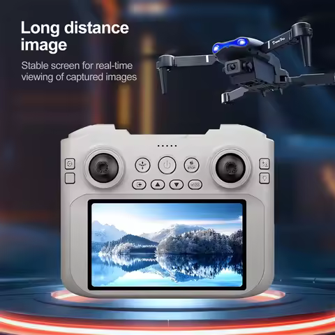 New E99 Drone 8k HD Dual Camera GPS Brushless Optical Flow Obstacle Avoidance 4.3-inch Large Screen 