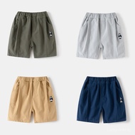 Boys' Summer Five-Point Shorts，Cartoon embroidered shorts