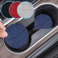 2pcs Imprinted Car Logo Coaster 4 Colors Water Cup Drink Bottle Pad for Jaguar XF XE XJ F-Pace X-Type S-Type F-Type E-Pace I-PACE XK