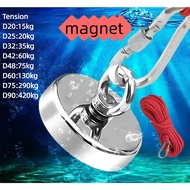stronge Magnet N52 D20 D42 D60 Single Sided Neodymium Fishing Magnet Eight models Pull Force 15kg-42