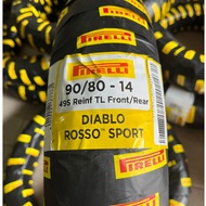 (90/80-14) Vỏ xe Pirelli Diablo Rosso Sport 90/80-14 M/C 49S TL