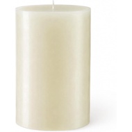 Mister Candle Unscented 4"x6" Ivory Pillar Candle, Solid Color, Cotton Wick, Dripless & Smokeless, P