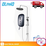 Alpha Water Heater Smart 18i Plus Rain Shower with DC Pump - Metal Black