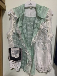 giusto dama givsto dama 拼接lace 歐洲名牌vest 外套