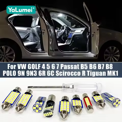 For Volkswagen VW GOLF 4 5 6 7 MK7 Passat B5 B6 B7 B8 POLO 9N 9N3 6R 6C Scirocco R Tiguan MK1 Car LE