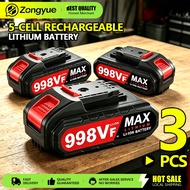 3PCS 5Cell Lithium Battery 998VF LargeCapacity Safety Rechargeable BatteryFor Angle Grinder Batter