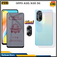 3IN1 Tempered Glass Oppo A98 A98 5G Anti-Scratch Glass Full Cover Screen Protector Elegant