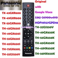 Panasonic 4K Smart Android TV Remote Control Original with Google Vioce 536j-26900w010 HOF19I127GPD10  Button TX-43GXR600 TX-49GXR600 TX-55GXR600 TH-43GX650S TH-49GX650S TH-55GX650S TH-65GX650S TH-75GX650L TH-32GS550V TH-32GS550V TH-49GX650K TH-55GX650K