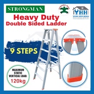 [Heavy Duty] STRONGMAN 9 steps Double Sided Ladder / Heavy Duty Double Sided Ladder / Aluminium Ladd