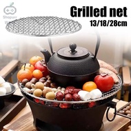 304 Stainless Steel BBQ Grill Mesh Round Non-stick Barbecue Net for Charcoal Grilling Korean BBQ