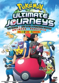 POKEMON ULTIMATE JOURNEYS: THE SERIES +  AIM TO BE A POKEMON MASTER ( VOL.1- 57END ) + 5 SPECIAL  DV