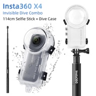 114cm Invisible Selfie Stick   Dive Case for Insta360 X4 Accessories Invisible Diving Case Original 