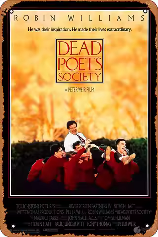 Metal sign Dead Poets Society (1989) Poster Vintage Metal Sign Wall Decor Garage Shop Bar Living Roo