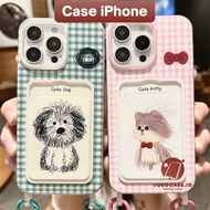 Case iPhone 16 card holder cute puppy 02 iPhone 16 11 Pro Max 12 13 14 15 Plus XS XR 6+ 7+ 8 Plus