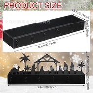 Ornament Birth Center Christmas Stocking Wooden Box Stocking Bracket Box with Rack Multifunctional C