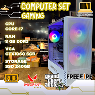 คอมพิวเตอร์ประกอบ Core-i7 / Ram 8GB / SSD 240GB / GTX1060 6GB ทำงาน เล่นเกม PUBGFreefireGTAVValorant