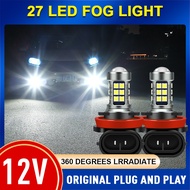 1Piece 27LED H16 Fog Lamp H8 H9 H11 LED Fog Light  9005 HB3 9006 HB4 P13W Car LED Fog Bulbs 6000K Wh