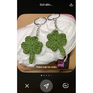4-leaf clover and clover keychain from ph.crochet wool