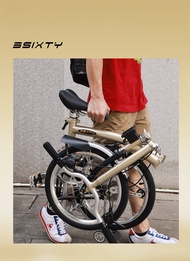 3Sixty 7จักรยานพับเร็วโครงเหล็ก Chromoly จักรยานพกพาน้ำหนักเบาสำหรับผู้ใหญ่เดินทางเดินทางง่ายต่อการพ