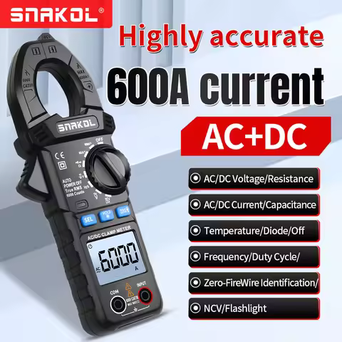 Clamp Meter Digital Multimeter 6000 Counts AC/DC Voltage Capacitance NCV Ohm Voltage Current meter H