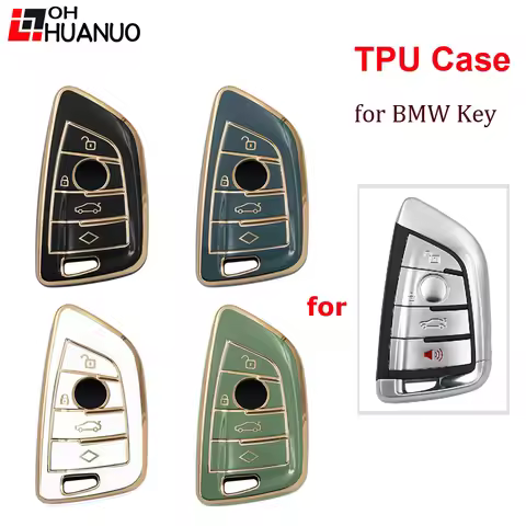 TPU Protective Case Cover for BMW 1 2 3 5 6 7 8 Series X1 X2 X3 X4 X5 X6 X7 Z4 3 4 Buttons Auto Remo