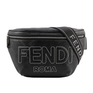 FENDI FF Logo Shadow 皮革腰包（黑色）_廠商直送