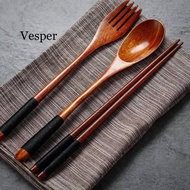 KAYU Friendly Price.. Cutlery wooden Chopsticks/Cutlery set/Korean Japanese Cutlery/wooden spoon set