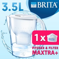BRITA Marella XL 3.5L Water Pitcher Purifier | Water Filter Jug with 1 Maxtra+ Filter Cartridge - White
