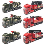 Ready Stock Fire Rescue Truck/Military Missile Truck Big Truck Toy Boy Cargo Engineering
