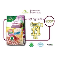 Combo of 11 Bags of Dragon's Blood Brown Rice Cereal [low sugar] 400G{25g*16 packs}(Free 11 bags of 