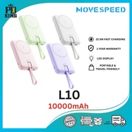 [B1F1] MOVESPEED L10 10000mAh 22.5W magnetic lightweight rotatable with Type C cable Power Bank