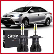 สำหรับToyota Vios E Spec & J Spec (NCP150) ปี 2013 - 2019 - 2PC Bright 6000KสีขาวLEDไฟหน้าไฟหน้าH4 ห